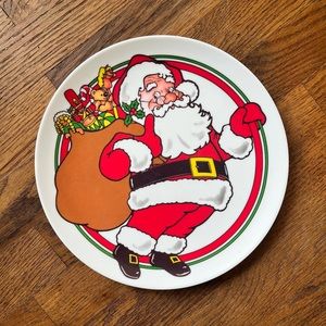Texas Ware vintage Santa Claus plate